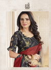 VISHAL SHREYA Latest Regular Wear Black Chiffon Printed Saree Collection